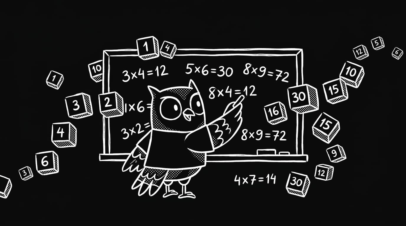 Illustration for Extended Times Tables for Mathness: Memorize 13 to 19
