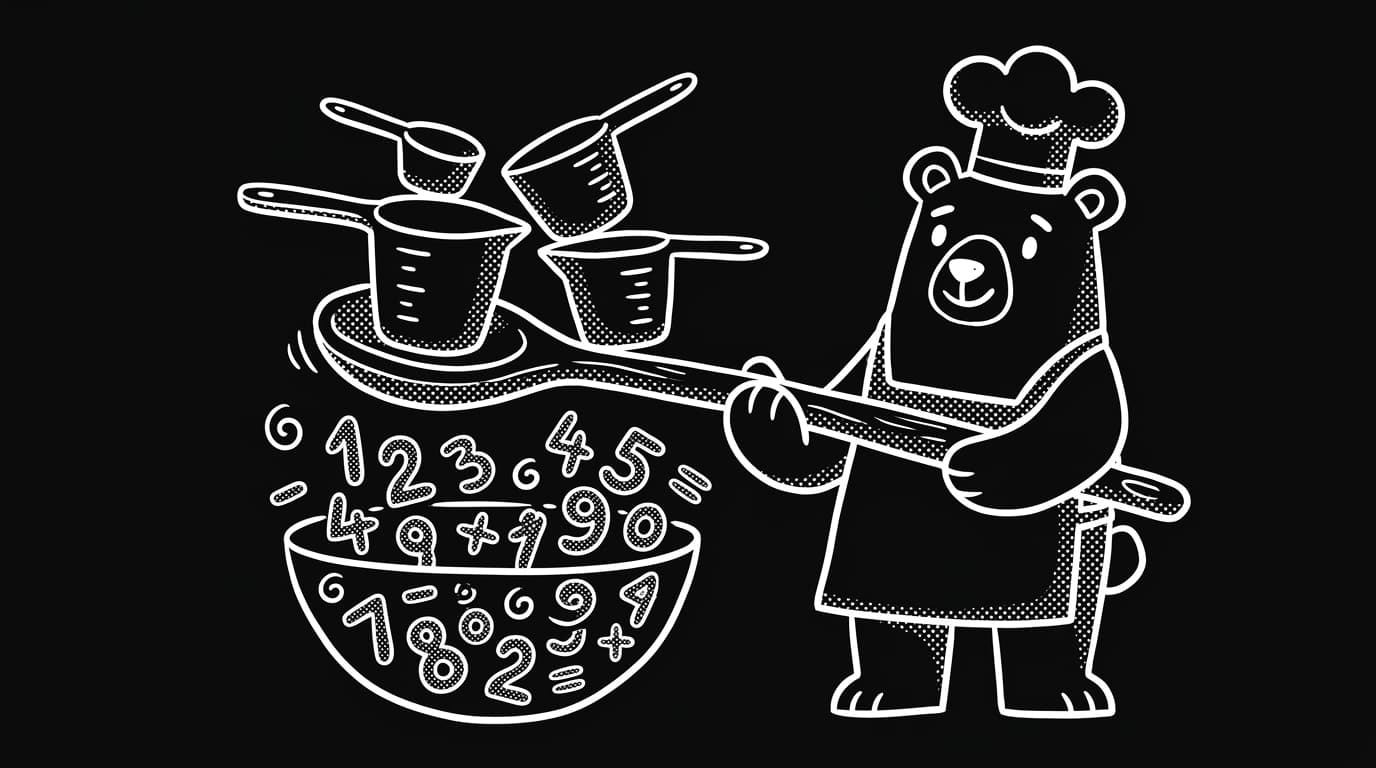 Illustration for Mental Math for Cooking: Scale Recipes and Convert Units in Your Head