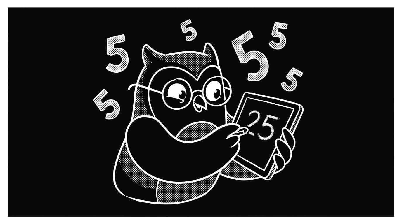 Illustration for Squaring Numbers Ending in 5 in Mathness: The n×(n+1) Shortcut