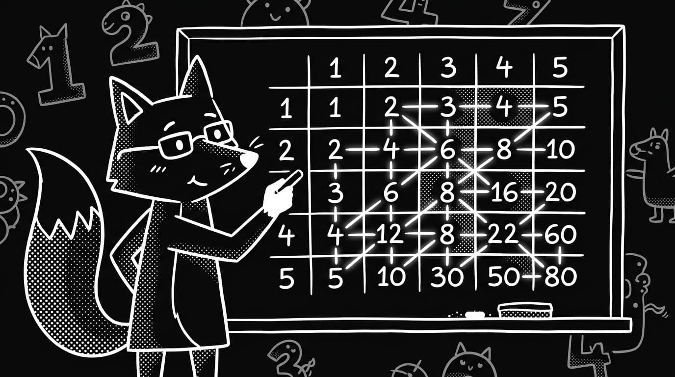 Illustration for Teaching the Multiplication Table Without Rote: The Pattern Approach