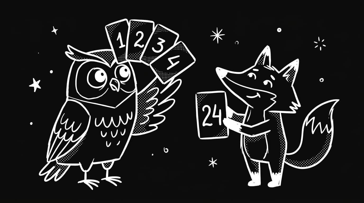 Illustration for The 24 Game: Every Solution to the Hardest Hands