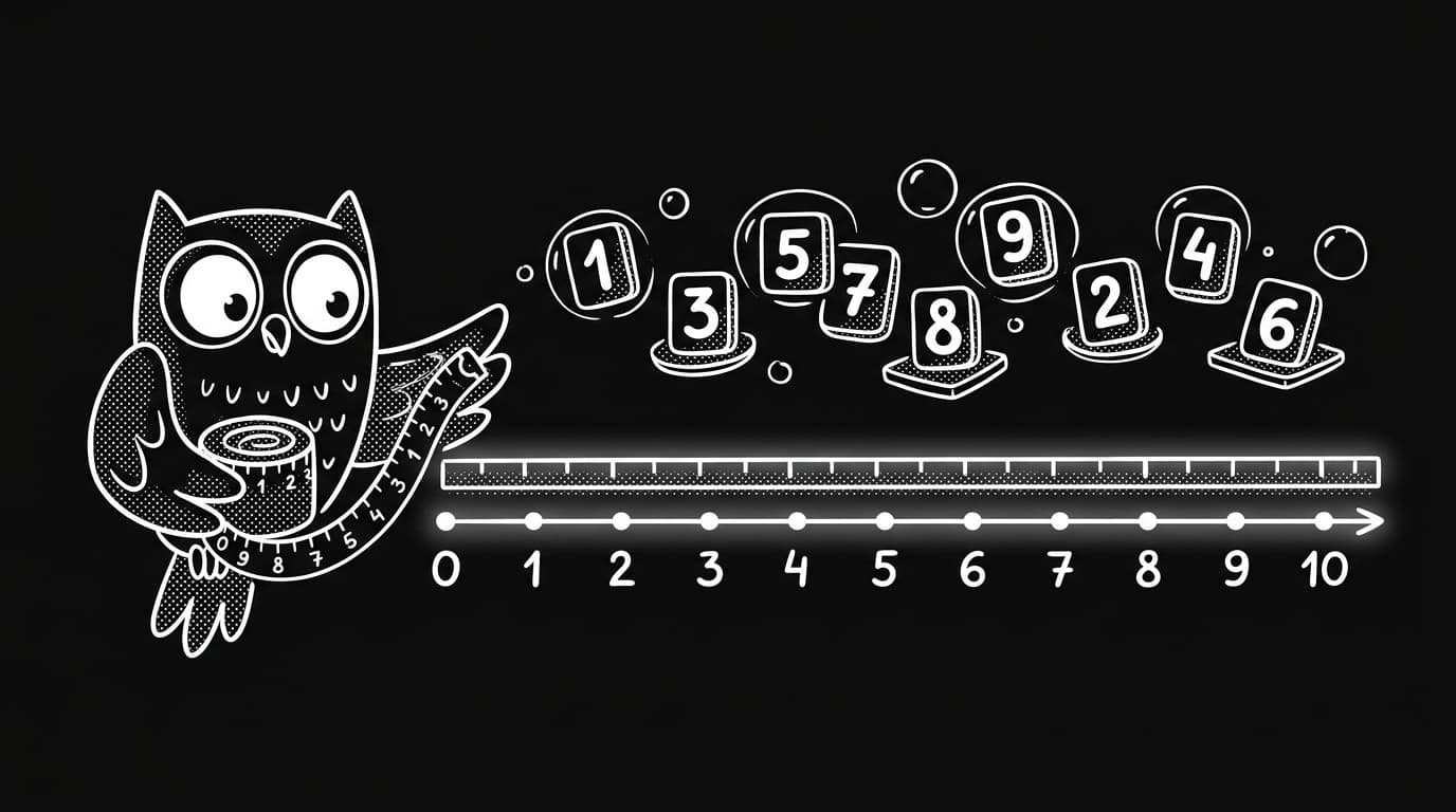 Illustration for The Mental Number Line: How Your Brain Maps Numbers to Space